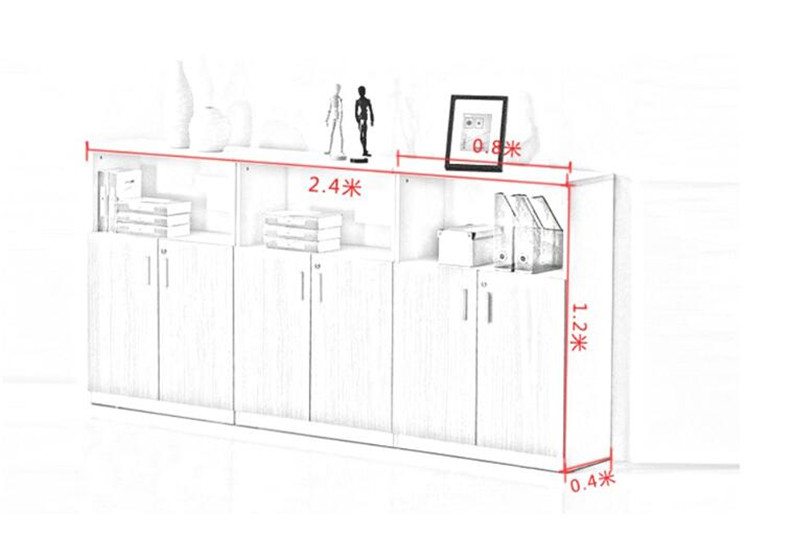 开门矮柜员工区办公文件柜组合办公柜