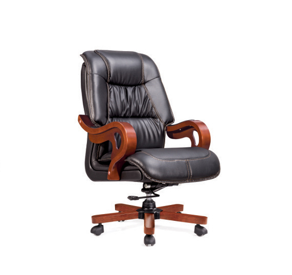 黑色办公椅电脑椅老板真皮椅