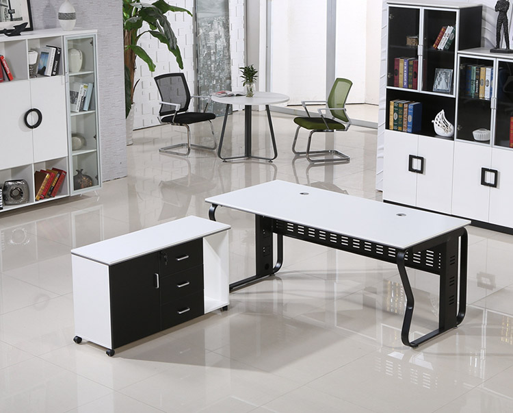 高端钢木结合老板桌时尚主管桌