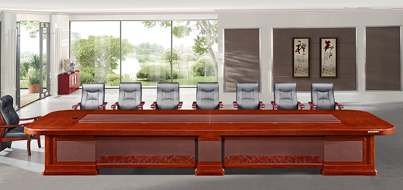 实木大会议桌图片
