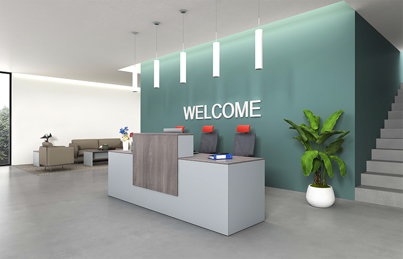 新款时尚办公前台