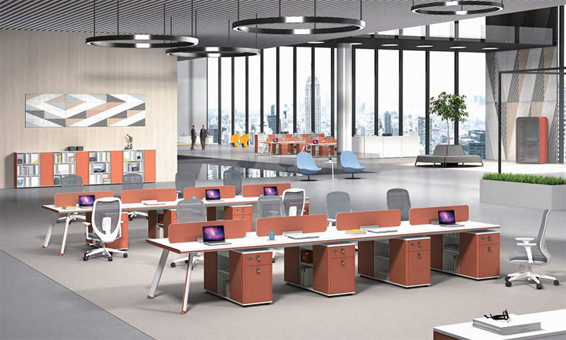 东莞办公家具厂家三人位四人位组合办公桌