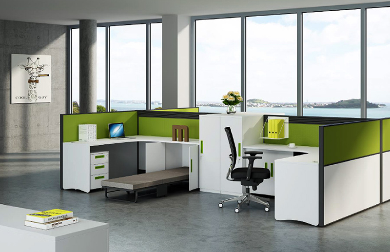 办公屏风电脑桌四人位